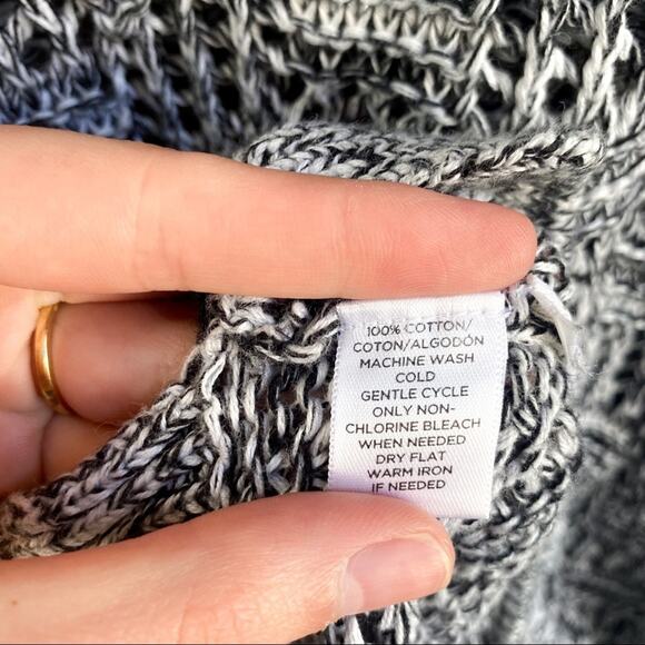 LOFT Black White Knit Sweater - Picture 4 of 4